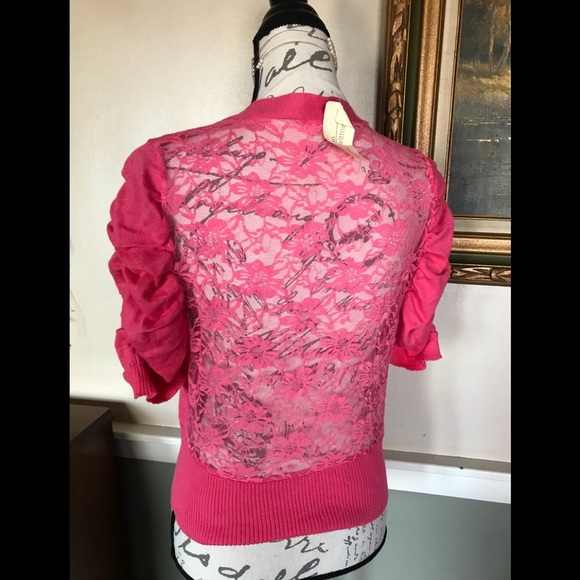 Allison Brittany NewYork Ruffle Cardigan PL New - Picture 1 of 9